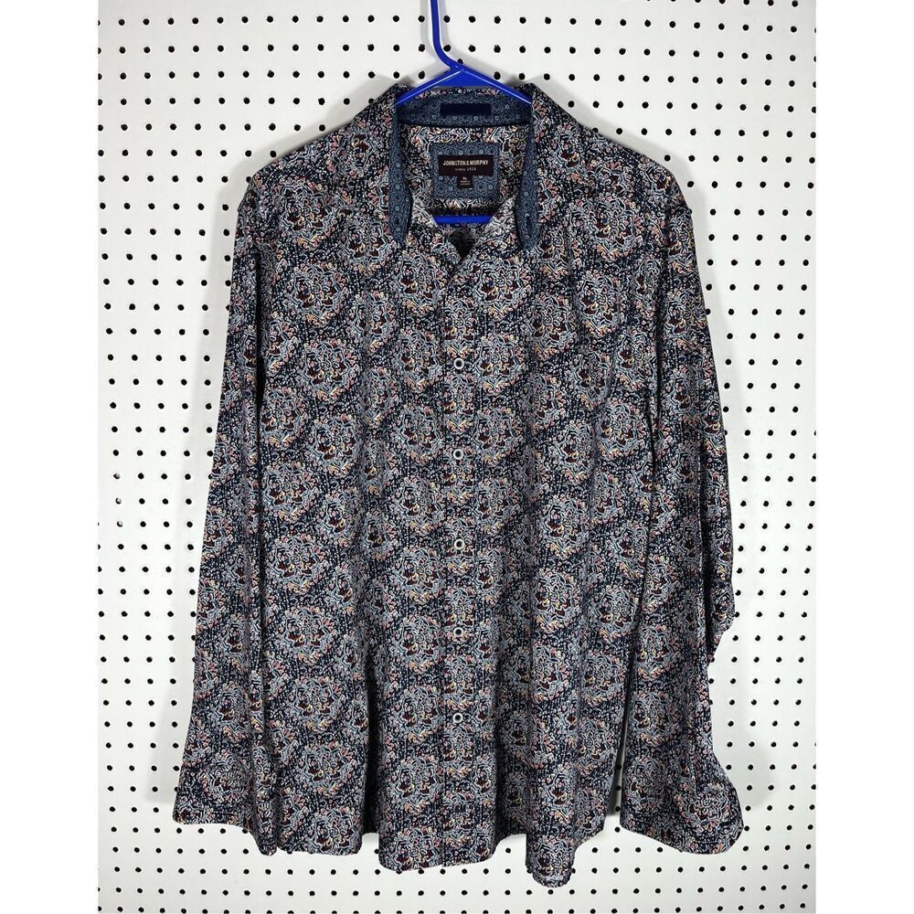 Johnston & Murphy button down paisley print shirt size XL
